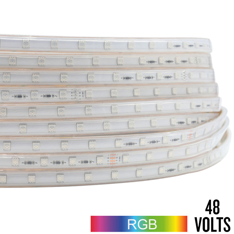 DC48V 5050SMD Changing Color RGB LED Light Strips - Constant Current Flexible LED Strip - 65.6 to 98.4 Ft Optional DC48V 5050SMD Changing Color RGB LED Light Strips - Constant Current Flexible LED Strip - 65.6 to 98.4 Ft Optional